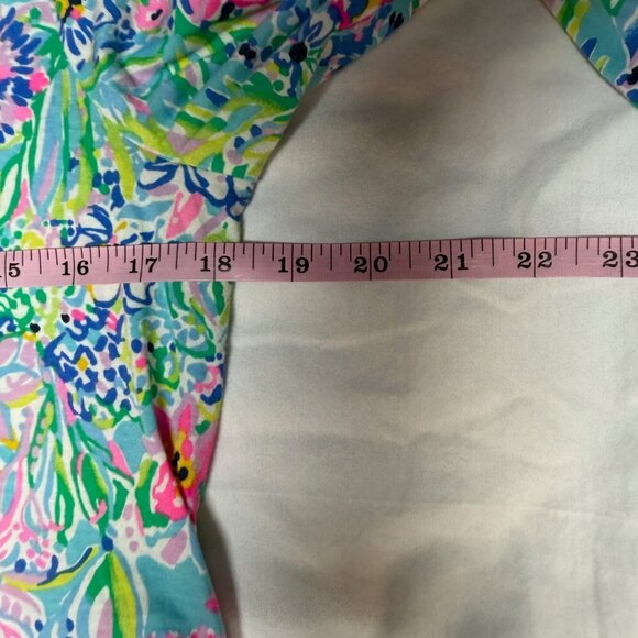 Lilly Pulitzer Geanna Tierred Swing Dress Amalfi Alligator Isle, Size M, EUC - Picture 4 of 9